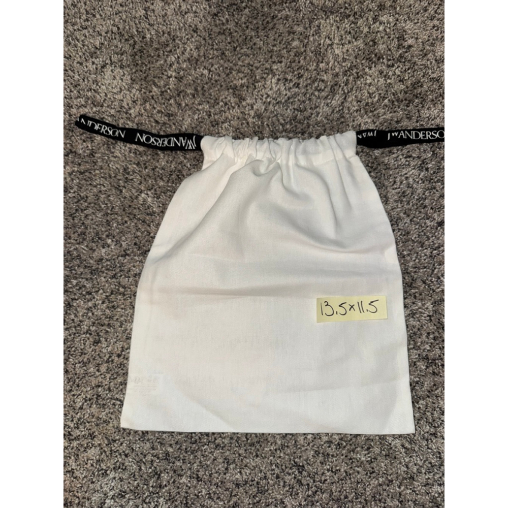 J.W. Anderson White & Black Drawstring Dust Bag One Size Storage